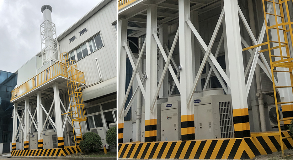 亚博亚提供的VOC排风三级过滤箱体技改。